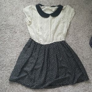 Two toned printed vintage dress
